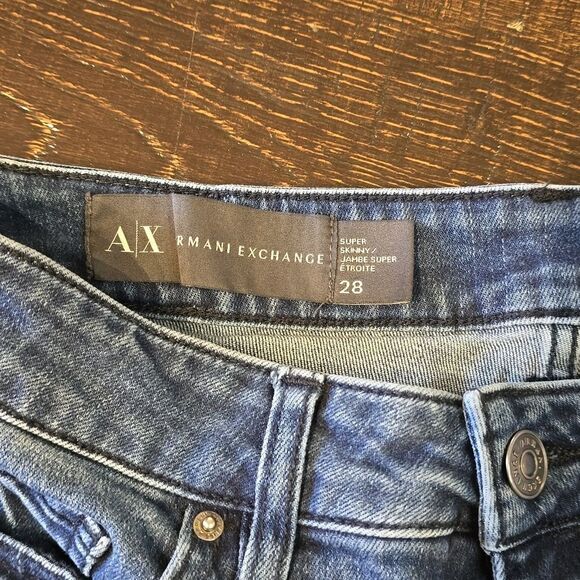 Armani Exchange Super Skinny High-waisted Blue Jeans - Picture 9 of 11